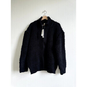 Treasure & Bond women's Yarn zip Cardigan jacket size 1X $130 black